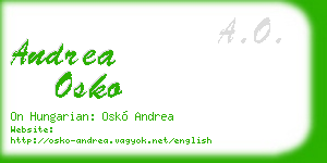 andrea osko business card
